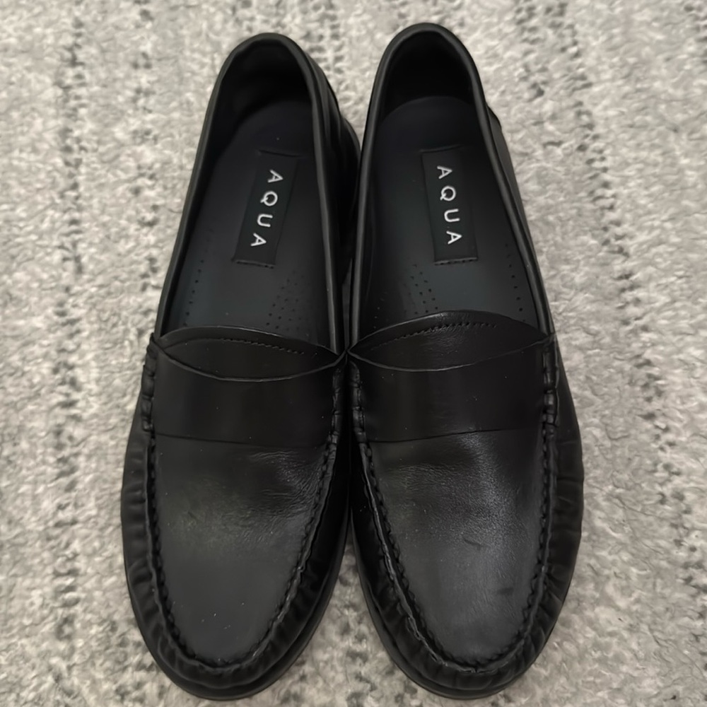 Aqua Black Loafers